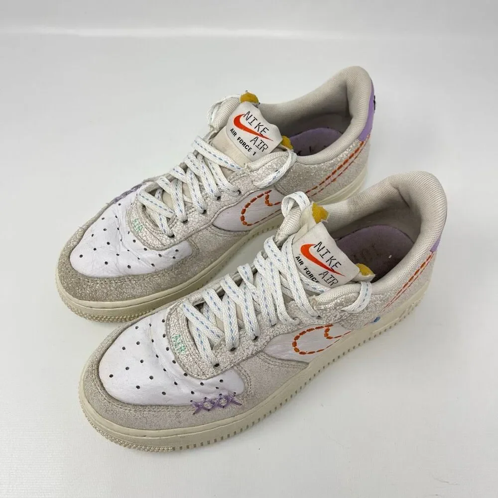 Nike Air Force 1 ‘07 SE 101 Lace Up Sneaker Shoes DX2348-100 Women’s Size 7 - Picture 2 of 10